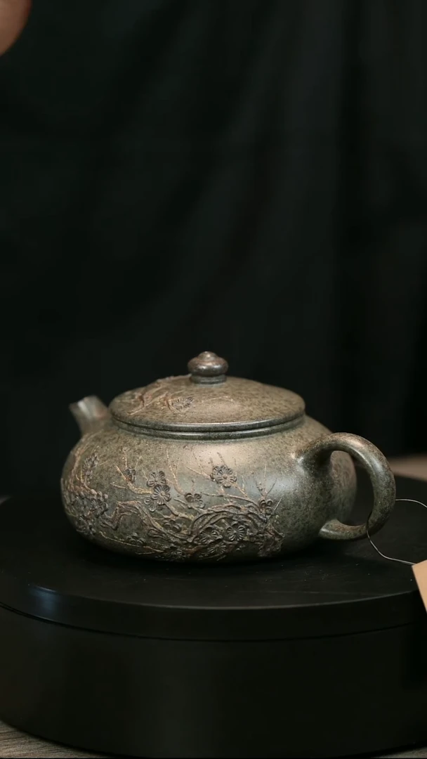 茶壶紫砂曲*平H1860陈春芬段泥梅花寒江
