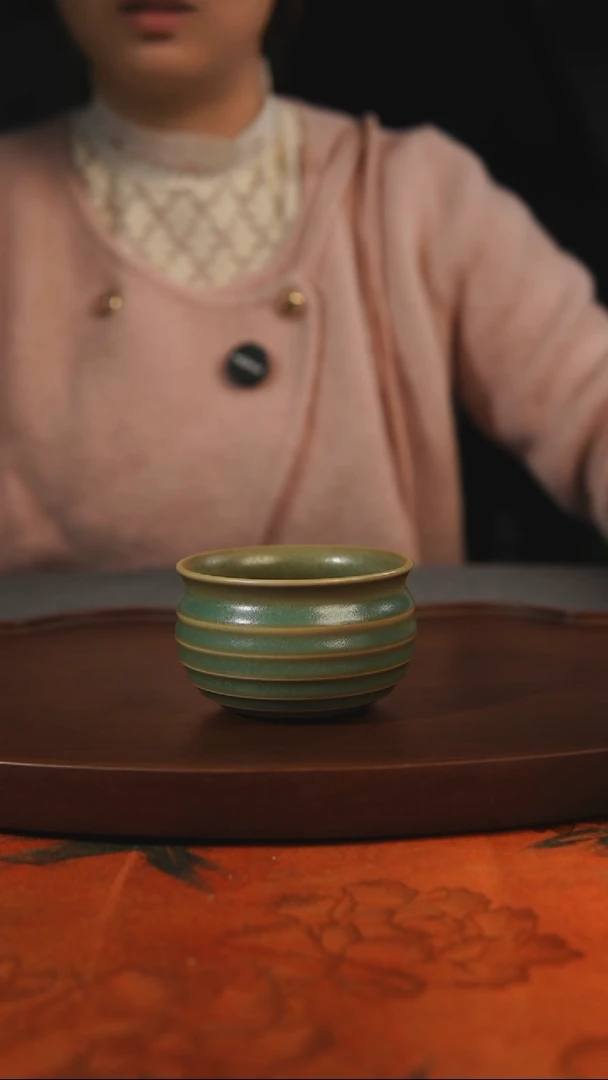 杯子玄纹 柴烧 汝州原产地原矿仿古老釉