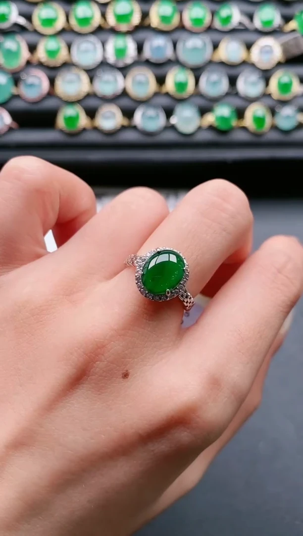 【闪购商品】翡翠戒指银S925镶嵌1111111111111