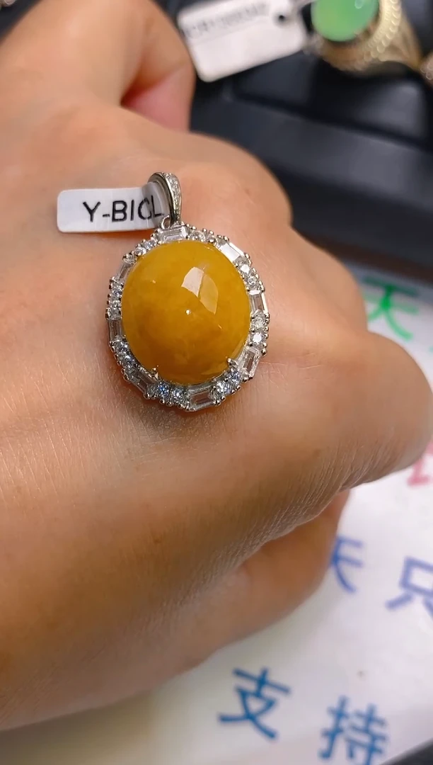 【闪购商品】翡翠耳饰银S925镶嵌天然A货翡翠1