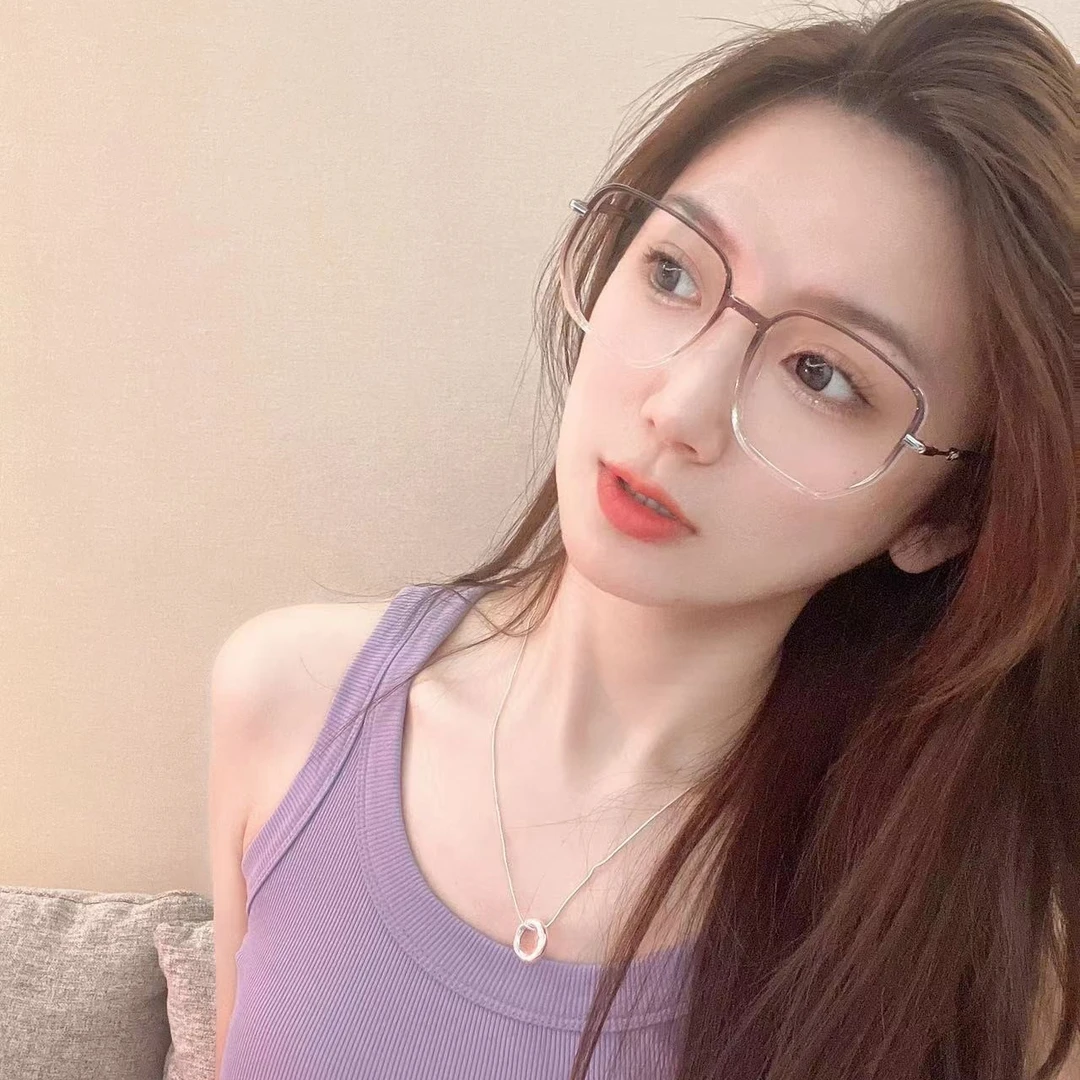 超轻眼镜女可配近视度数闪闪边框素颜神器显脸小高级感眼镜框架