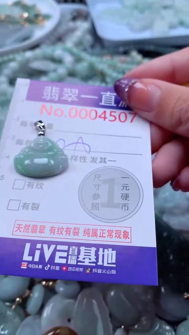 翡翠未镶嵌吊坠(不含链)4507