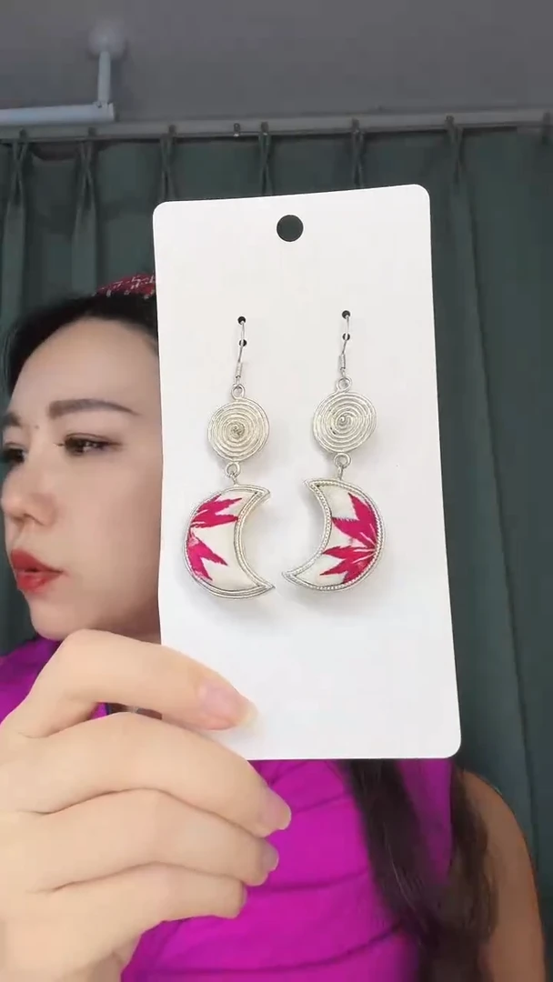 纯铜锆石合金耳环