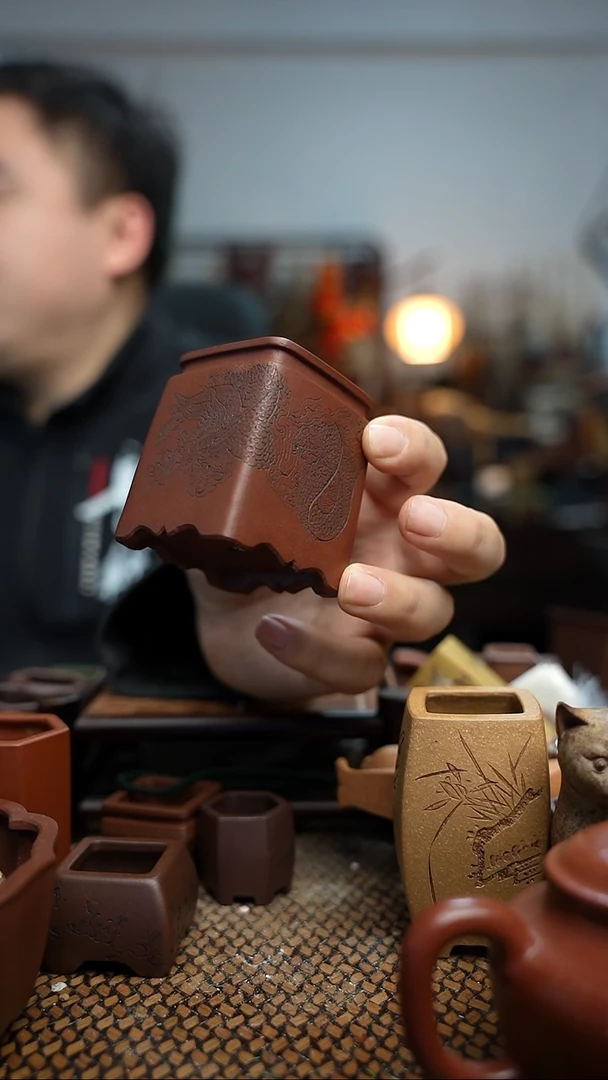 紫砂花盆長木軒精品紫砂