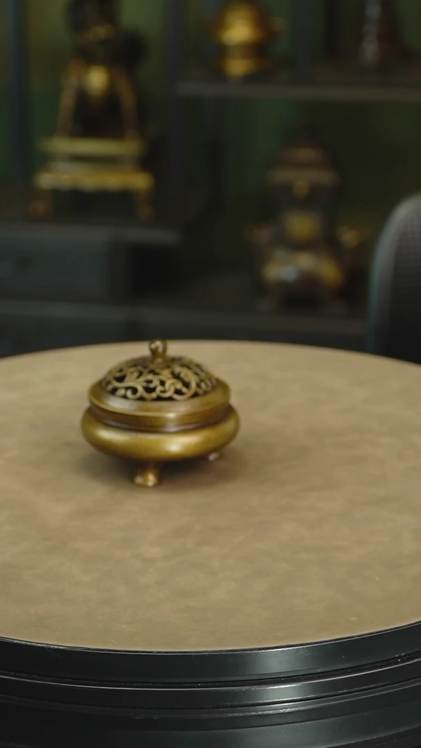 紫铜赵玉保手工铜炉 小鬲炉