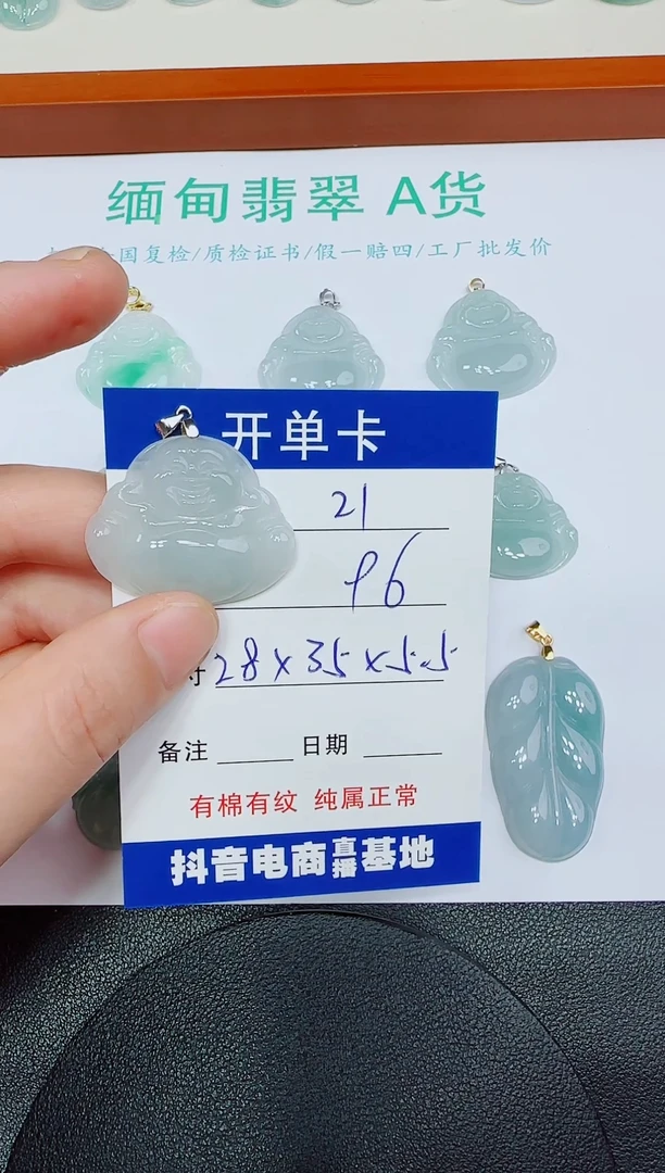 翡翠未镶嵌吊坠(赠链)21
