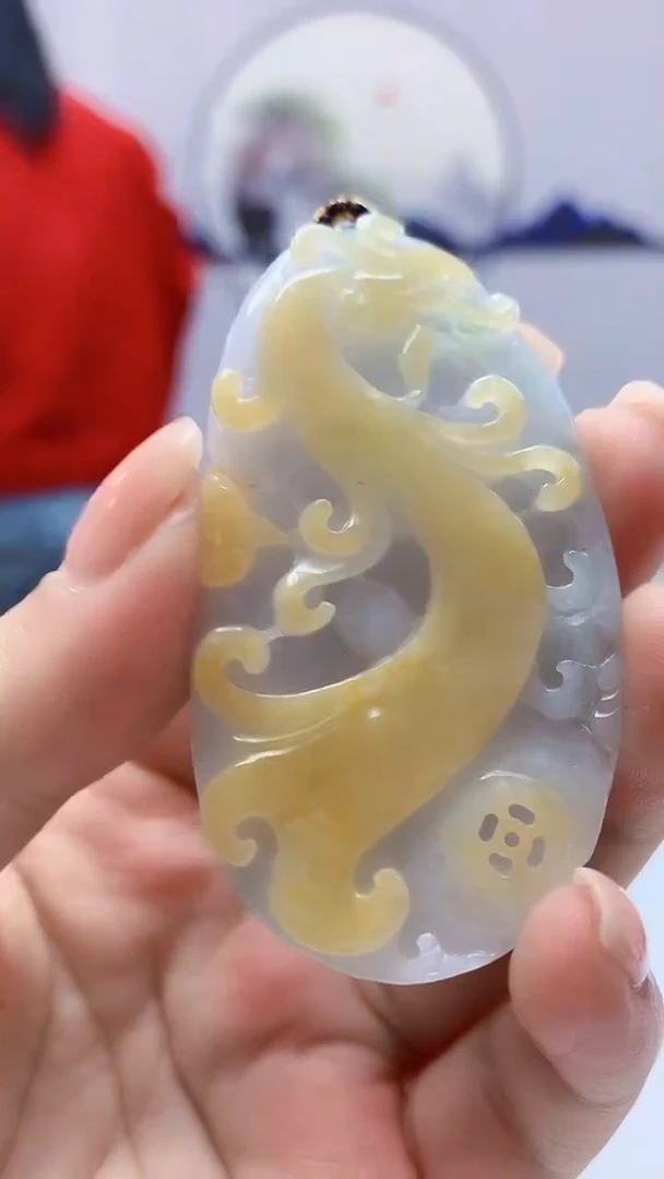 【闪购商品】定制翡翠未镶嵌4902ms-毛货242龙牌