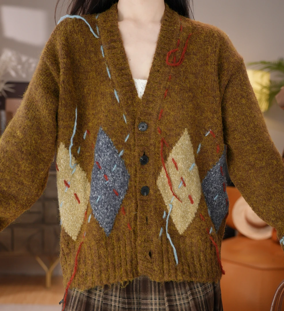 唐乐乐｜25new新款法式气质宽松毛衣百搭秋冬针织上衣  BF1669