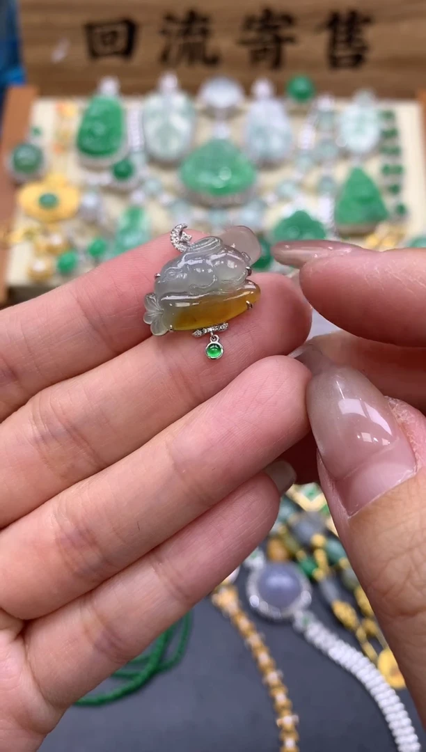 【闪购商品】翡翠颈饰18K金镶嵌151-中国好珍宝