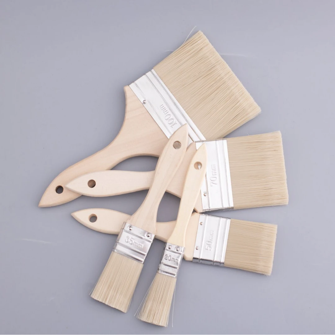 油漆工具刷木柄刷中空丝油漆刷人造丝油漆工工具批发