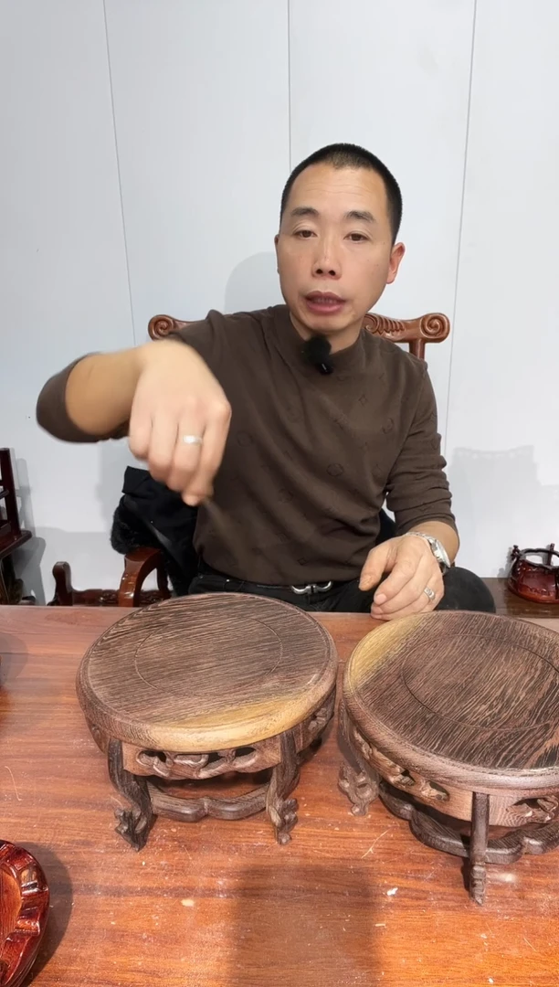 木浪*处理款鸡翅木龙头几18*20*11.5两个