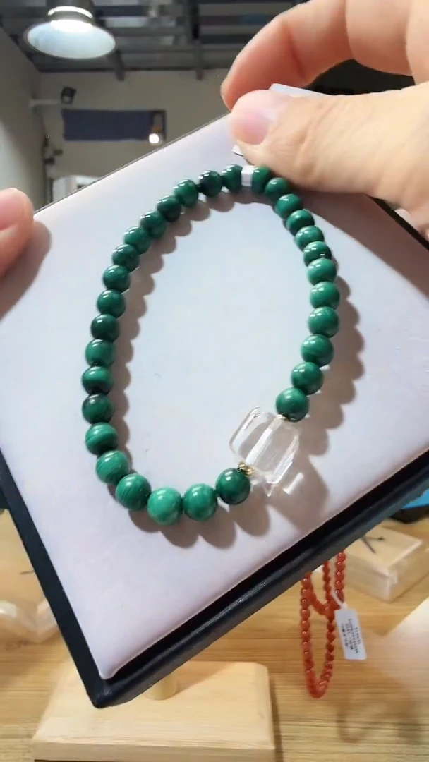 未镶嵌孔雀石手链优0307 约5mm