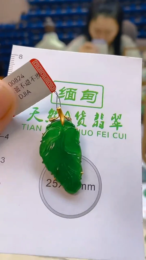 颈饰18K金镶嵌翡翠新号开播 全场乱卖