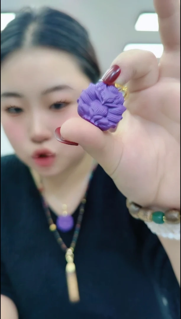 【闪购商品】玛瑙/玉髓颈饰合金2255 紫色九尾