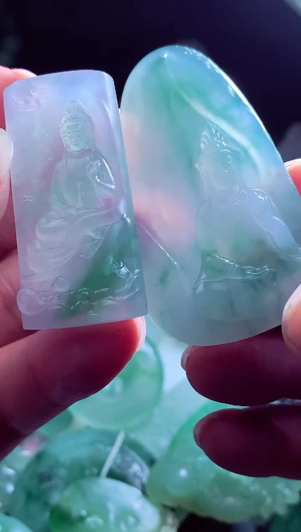 定制翡翠未镶嵌辉*#翡翠毛货定制