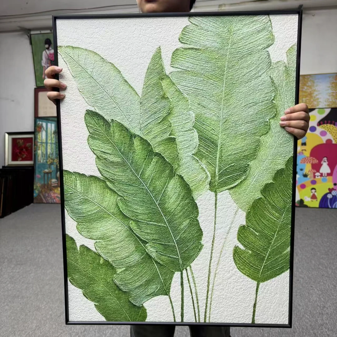 轻奢肌理装饰画客厅玄关背景墙家大业大装饰画6080