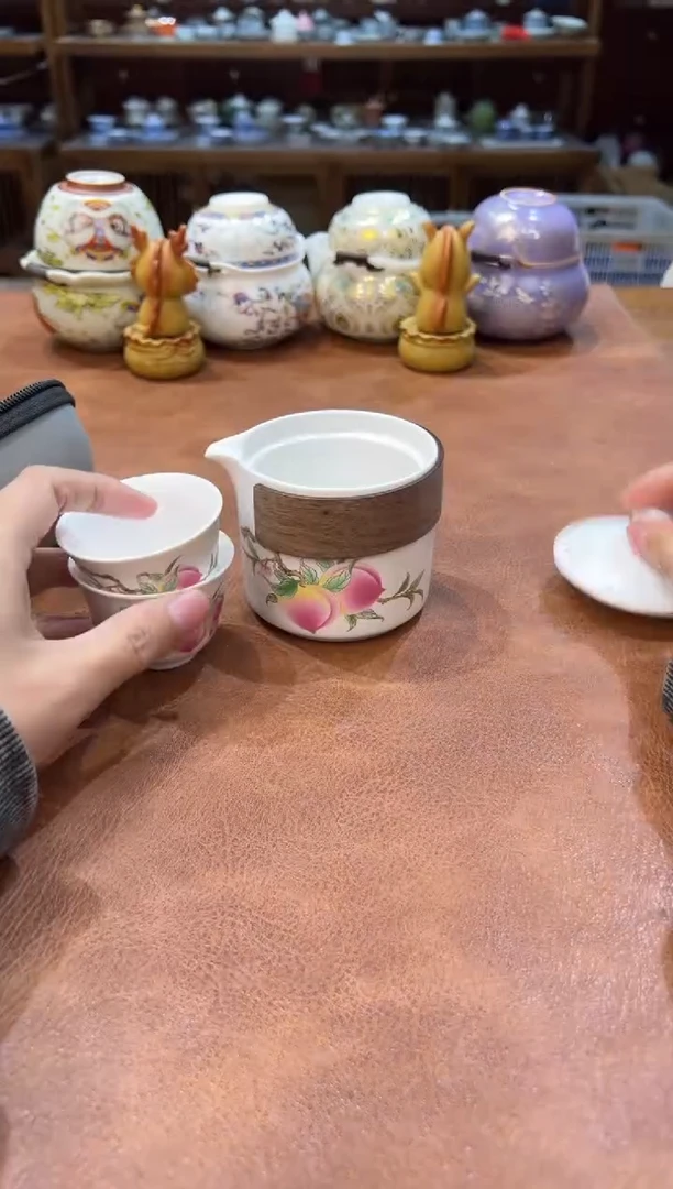 真的很便宜会开片的旅行茶具