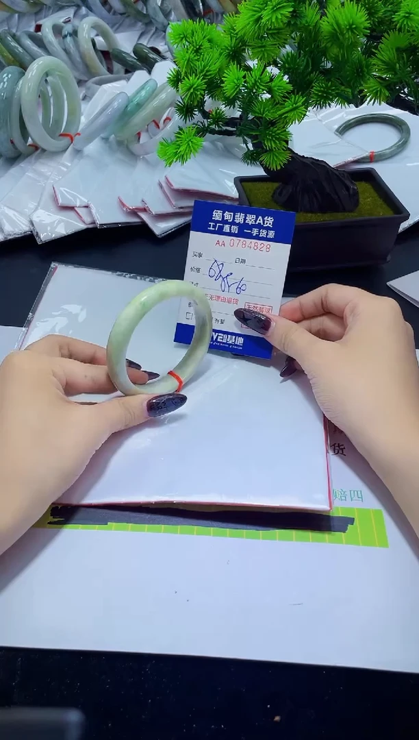 未镶嵌手镯翡翠 天然翡翠A货4820