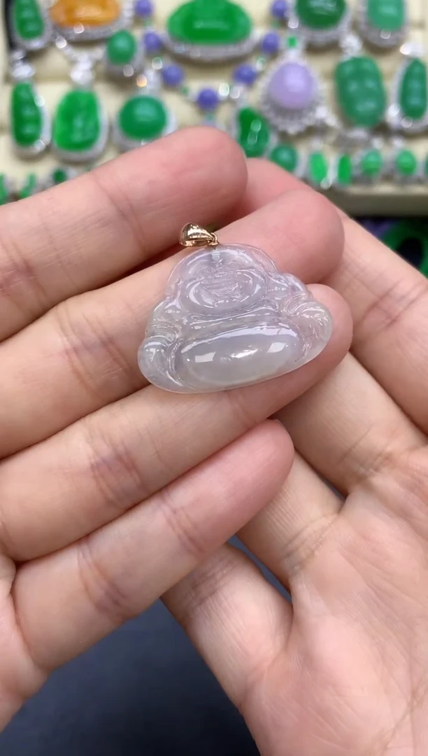 颈饰18K金镶嵌翡翠65-中国好珍宝