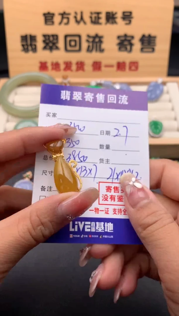 【闪购商品】翡翠颈饰18K金镶嵌10124192