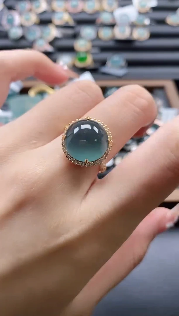 【闪购商品】翡翠戒指银S925镶嵌51151