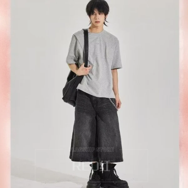 【RED】立体剪裁冰皮“索罗娜”凉感廓形解构设计百搭基础打底美式RED