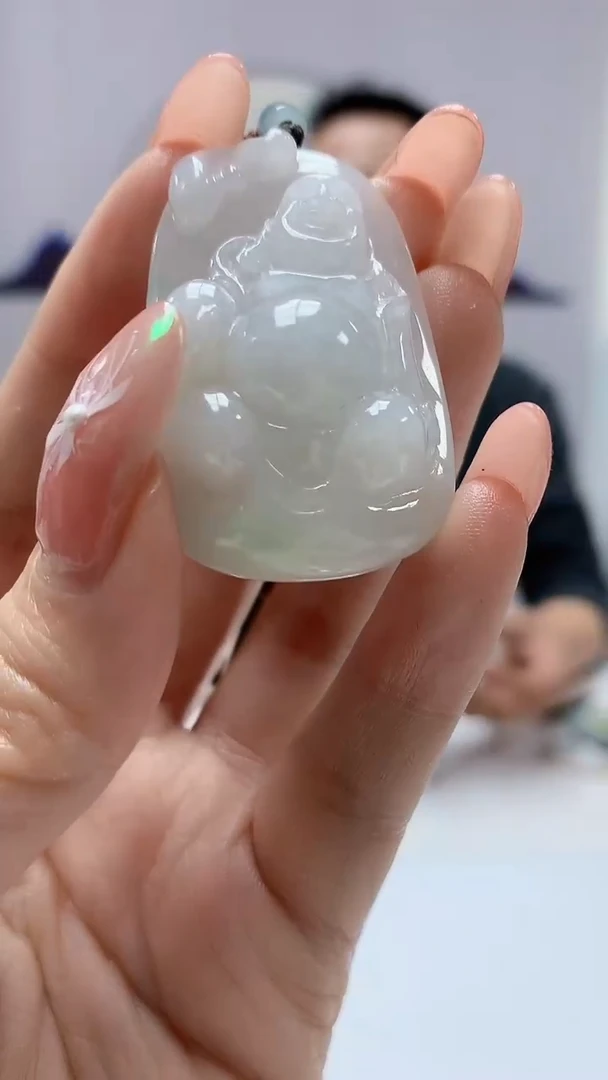 【闪购商品】定制翡翠未镶嵌3916DD-毛货挂件74