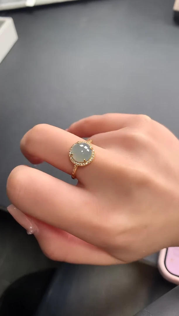 【闪购商品】翡翠戒指银S925镶嵌452141