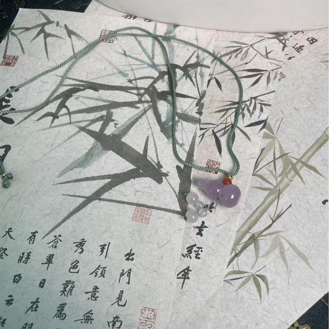 金丝玉紫葫芦吊坠