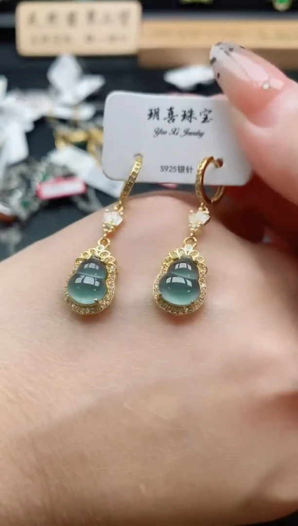 银S925镶嵌戒指翡翠1