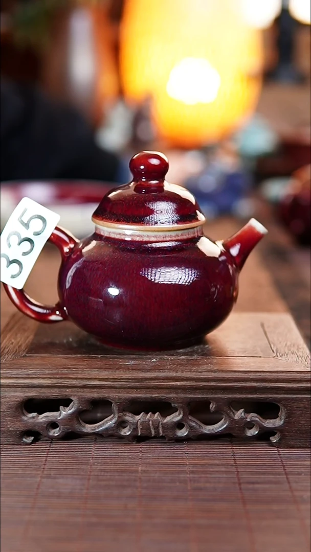 335-容天壶 钧瓷煤烧玉石釉