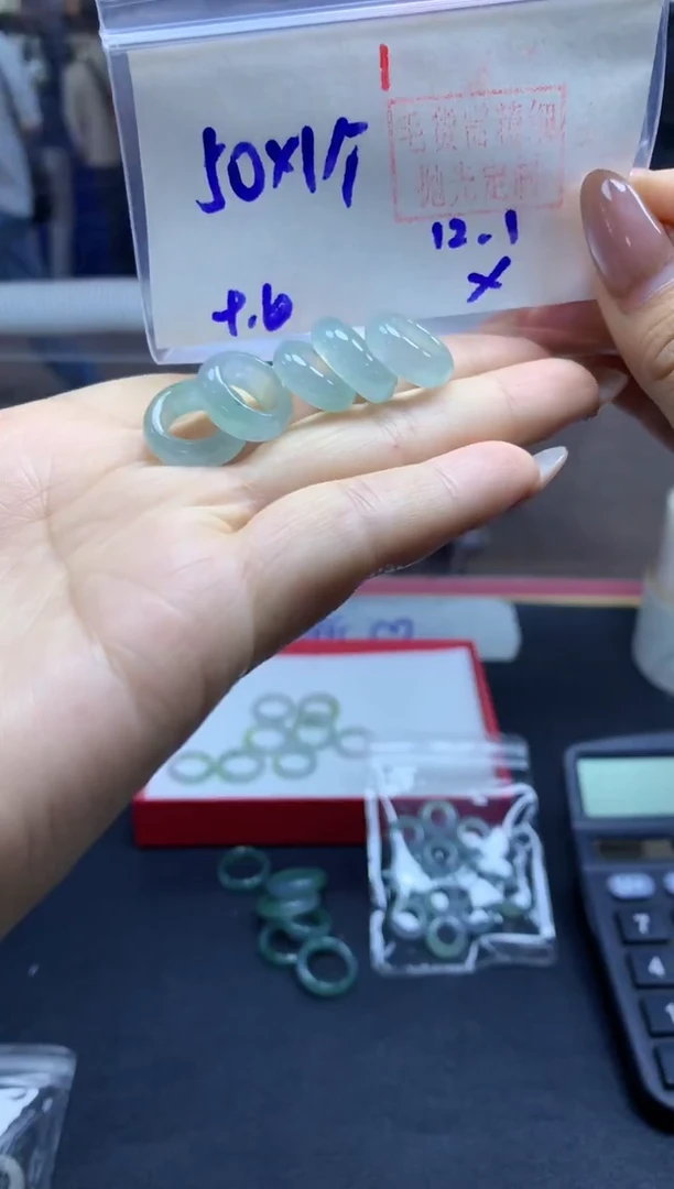 未镶嵌定制翡翠甜甜圈#50元多样性拍一发一毛货需抛光