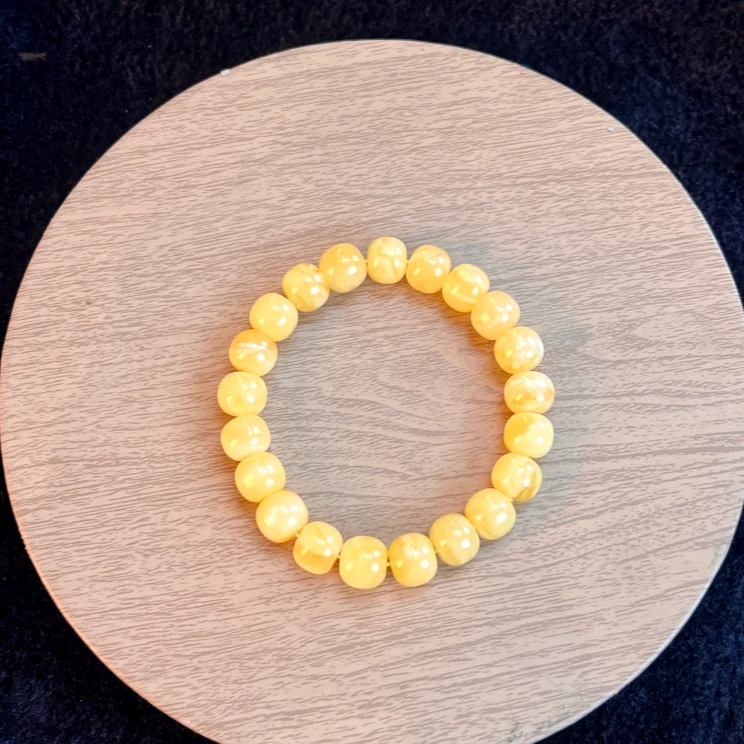 世纪琥珀博物馆10mm+蜜蜡老型手串-05001366