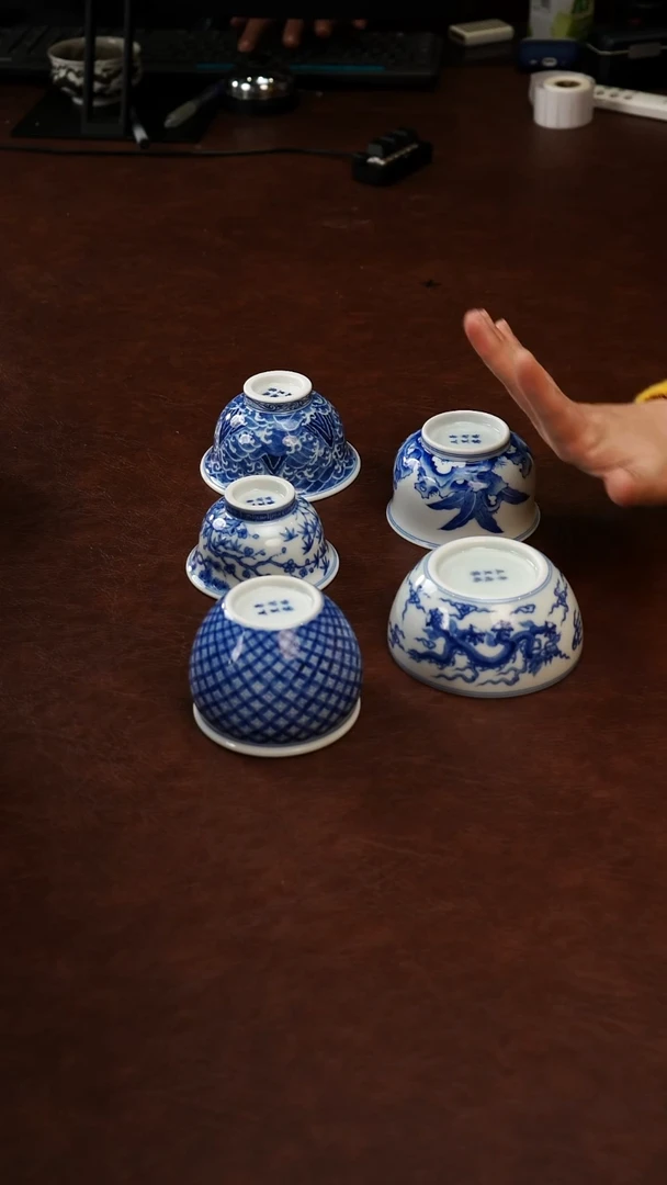 景德镇瓷器，青花瓷手绘茶具~