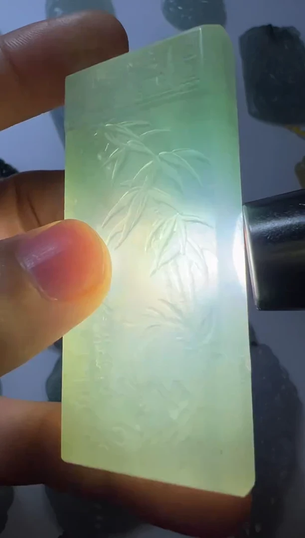 未镶嵌定制翡翠无事牌