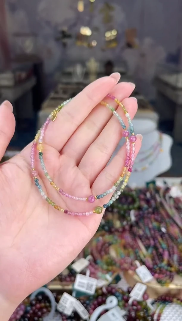 【闪购商品】碧玺/银S925镶嵌碧玺项链多样性发货