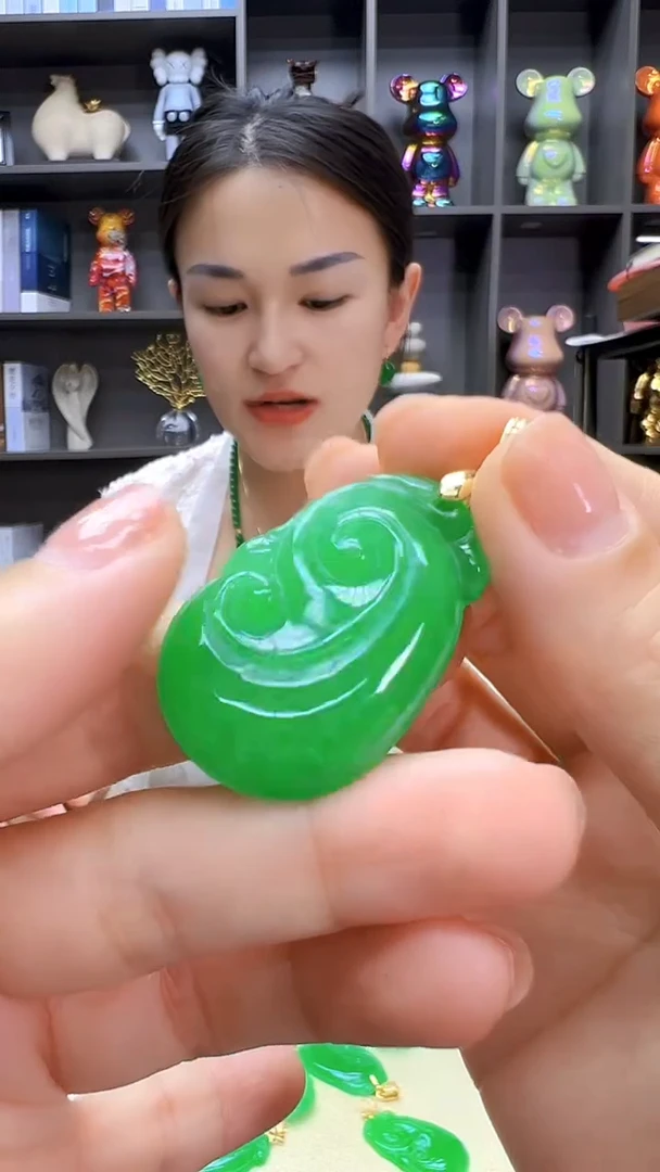 翡翠14K金镶嵌颈饰丹丹diy劲饰