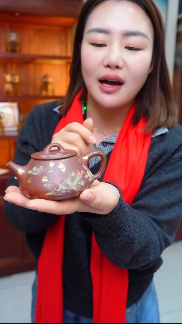 茶壶紫砂景舟底槽清 平盖石瓢