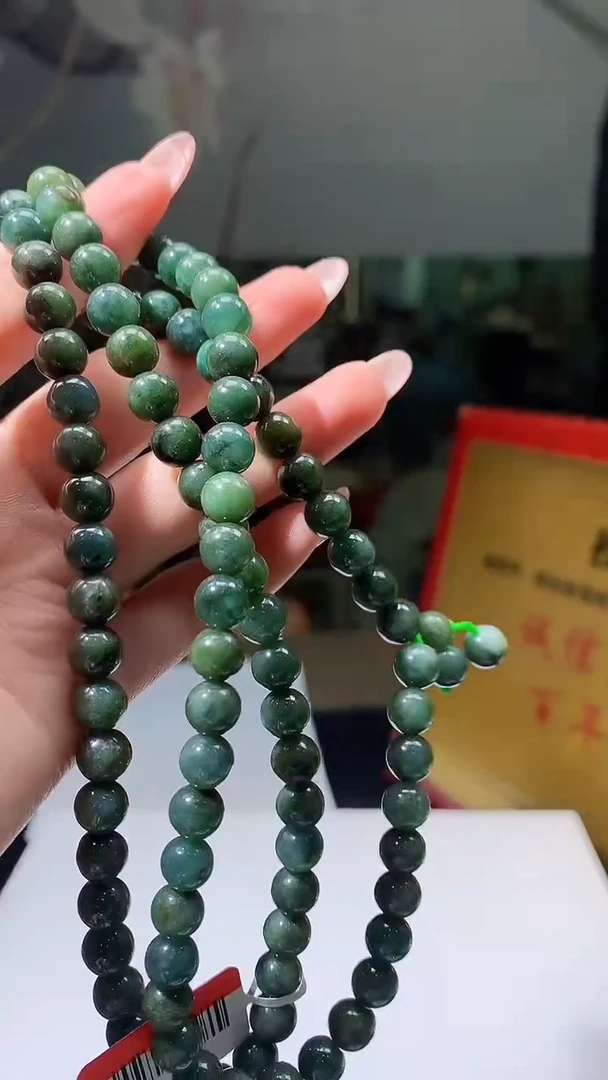 【闪购商品】定制翡翠未镶嵌5143jj-毛货珠链92