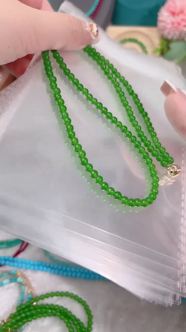 手链银S925镶嵌和田玉（碧玉）吸扣99