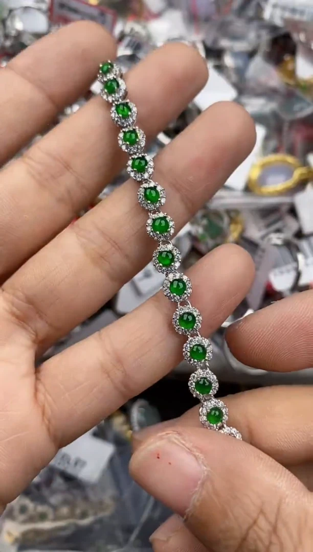 银S925镶嵌戒指翡翠111----9