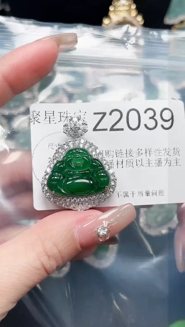 【闪购商品】翡翠颈饰未镶嵌2039赠皮绳