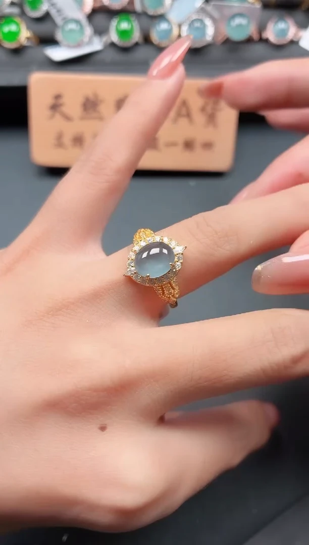 银S925镶嵌戒指翡翠1111