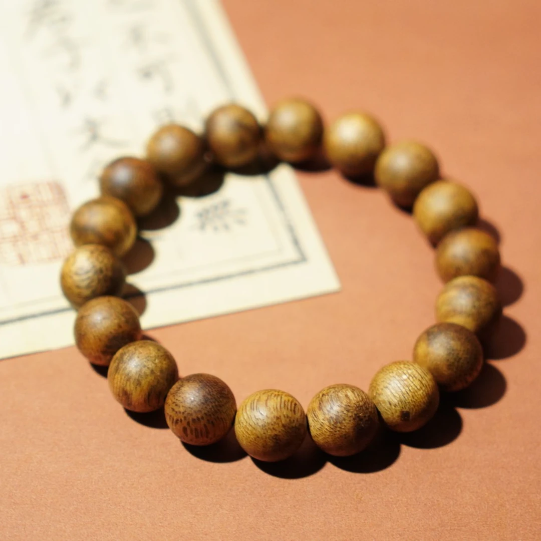 沉香莺歌绿奇楠12mm单圈素串-25YMC05130008