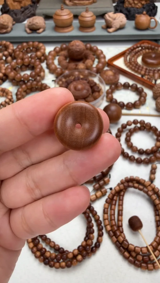 檀香木吊坠2.0小扣子吊坠 印度老山檀香