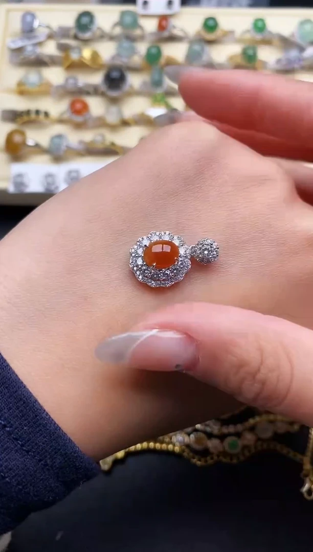 【闪购商品】翡翠戒指银S925镶嵌1111111+8