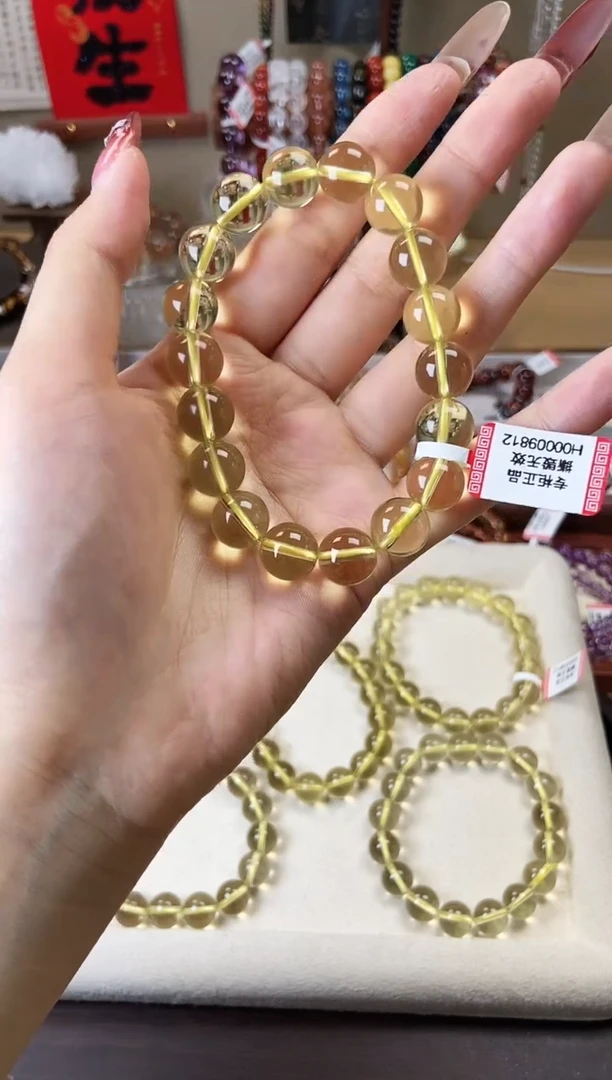 【闪购商品】水晶手串未镶嵌12mm柠檬黄水晶