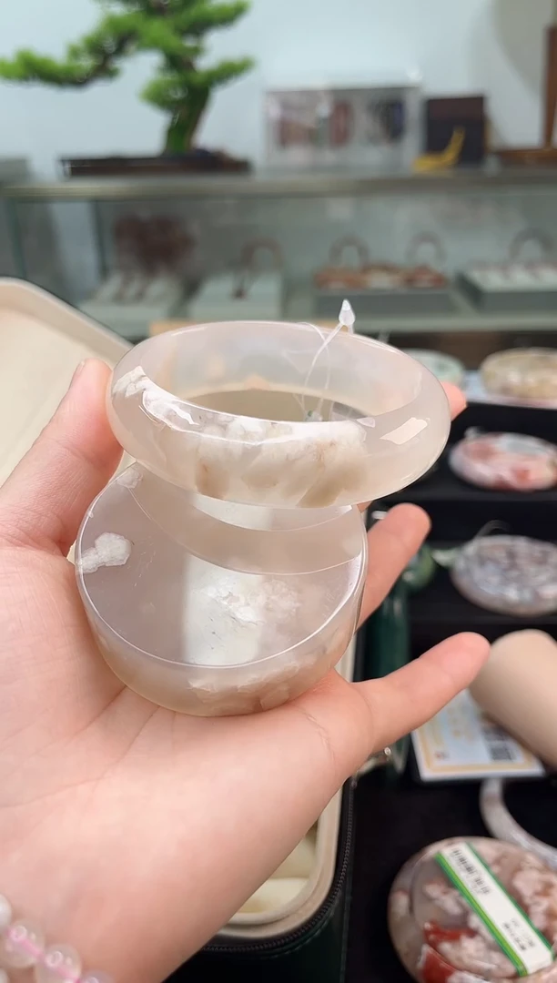 未镶嵌手镯石英质玉62圈口（赠品镯心）37861