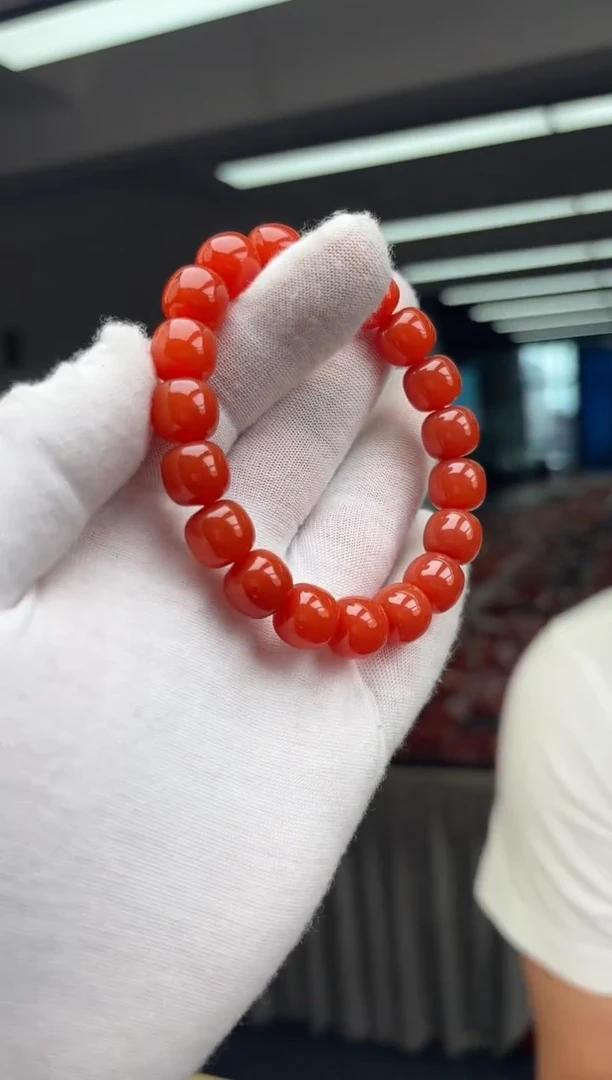 南红玛瑙11mm未镶嵌保山老型单圈