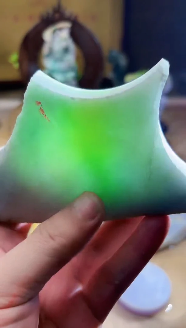 翡翠挂件未镶嵌A货张麦1957